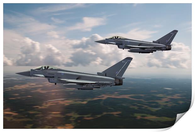 Eurofighter Typhoon Intercept Print by J Biggadike