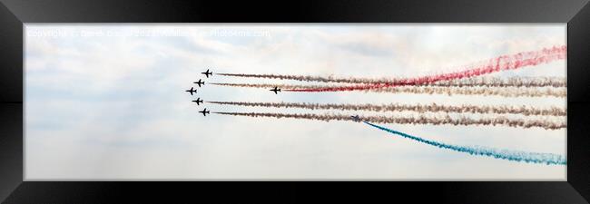 Thrilling Aerobatics at Bournemouth Air Show Framed Print by Derek Daniel