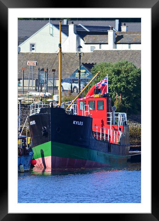 Coaster "Kyles" berthed at Irvine Framed Mounted Print by Allan Durward Photography