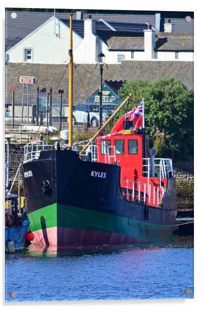 Coaster "Kyles" berthed at Irvine Acrylic by Allan Durward Photography