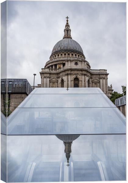 Reflection of St Pauls Canvas Print by Jason Wells