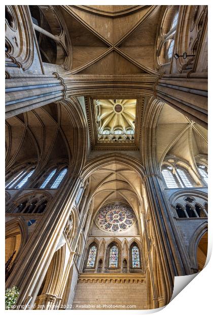 Truro Cathedral Ceiling Print by Jim Monk
