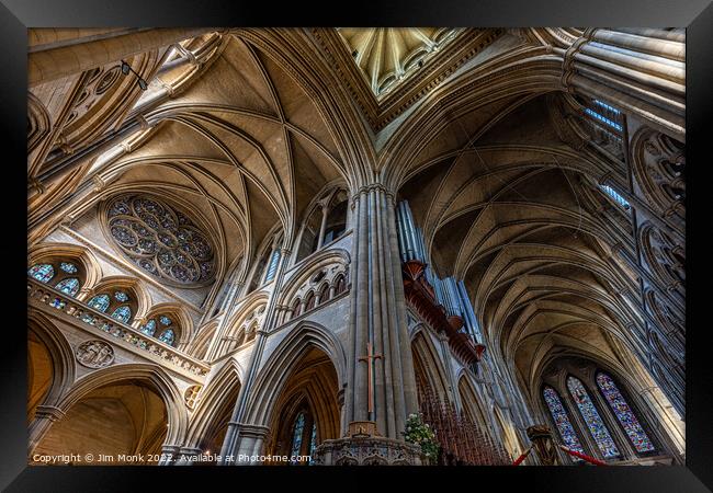 Interior of Truro Cathedral  Framed Print by Jim Monk
