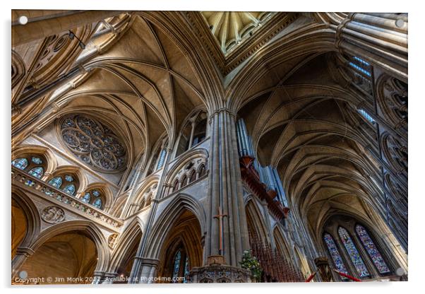 Interior of Truro Cathedral  Acrylic by Jim Monk