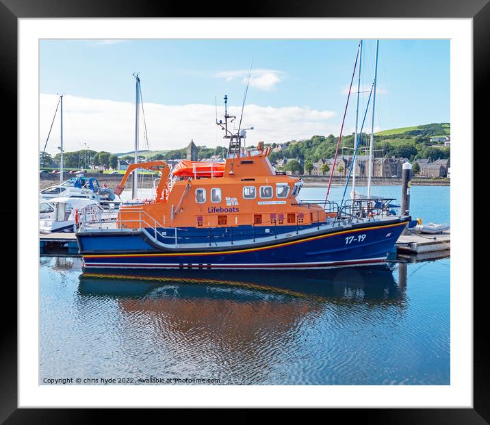 RNLI Campbeltown Lifeboat. Framed Mounted Print by chris hyde