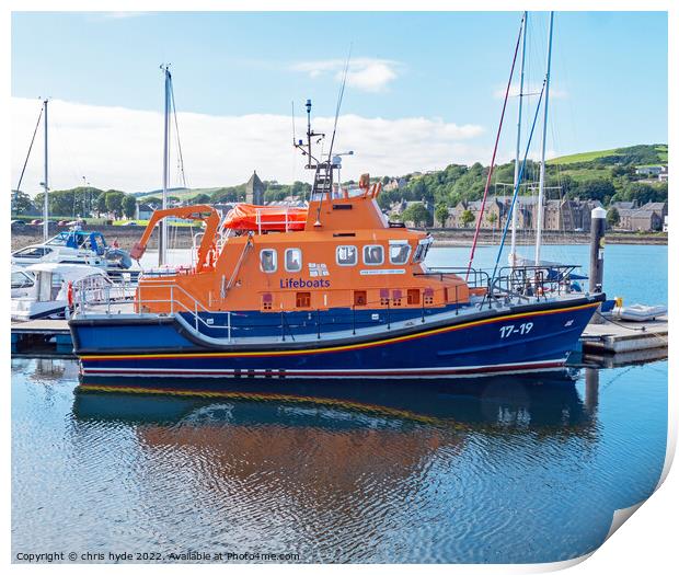 RNLI Campbeltown Lifeboat. Print by chris hyde