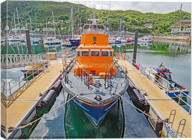 RNLI Lifeboat in Mallaig Canvas Print by chris hyde