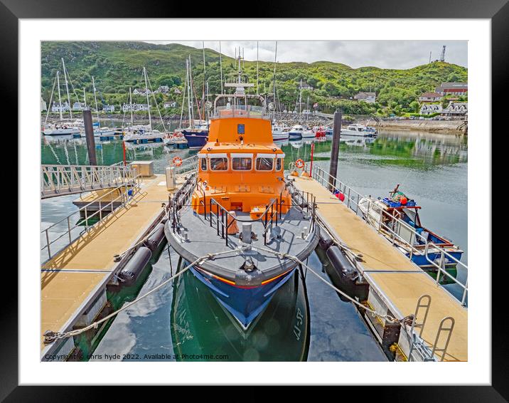 RNLI Lifeboat in Mallaig Framed Mounted Print by chris hyde