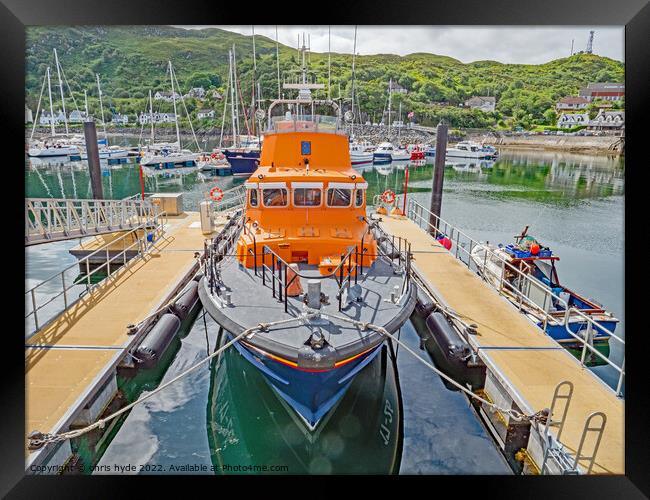 RNLI Lifeboat in Mallaig Framed Print by chris hyde