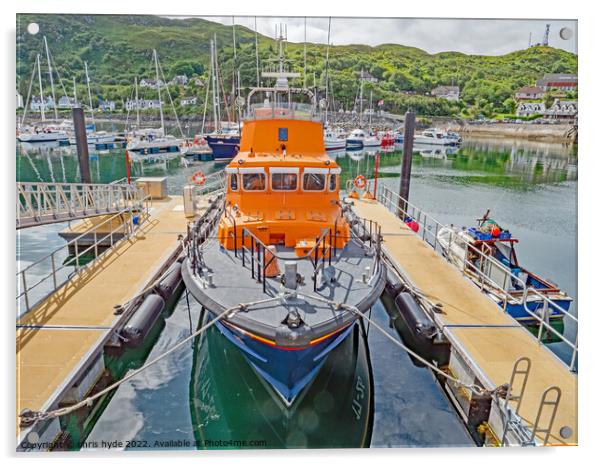 RNLI Lifeboat in Mallaig Acrylic by chris hyde