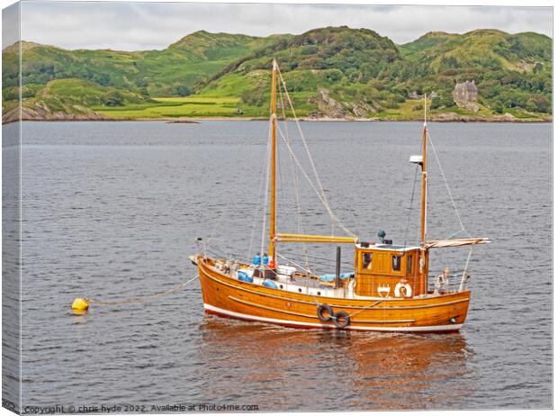 Traditional Scottish Fishing Boat Canvas Print by chris hyde