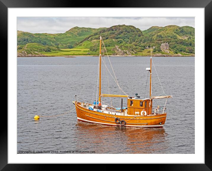 Traditional Scottish Fishing Boat Framed Mounted Print by chris hyde