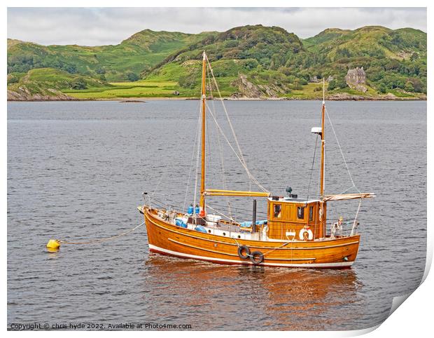 Traditional Scottish Fishing Boat Print by chris hyde