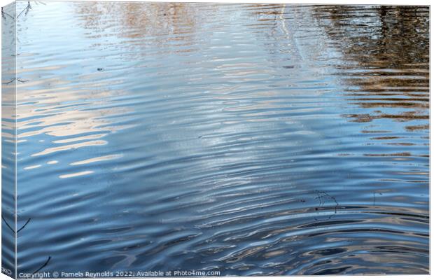 Ripples on a Lake with Plastic Wrap Filter Canvas Print by Pamela Reynolds