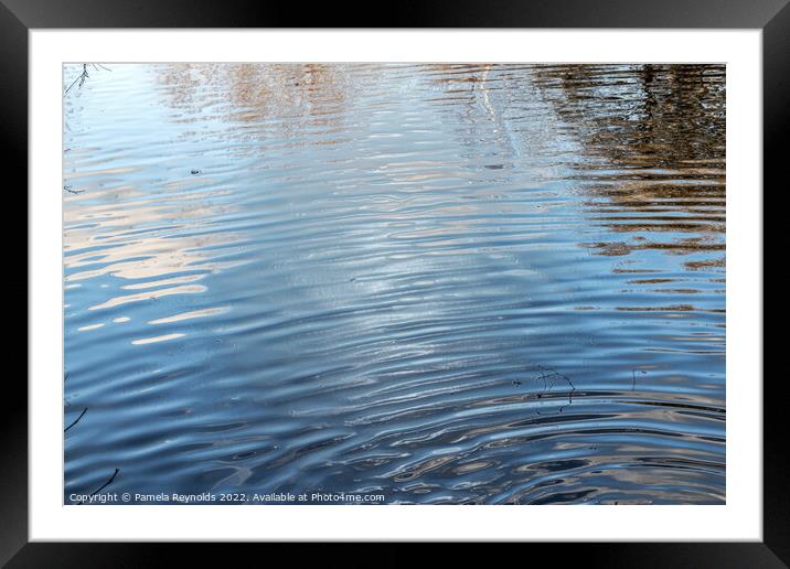 Ripples on a Lake with Plastic Wrap Filter Framed Mounted Print by Pamela Reynolds