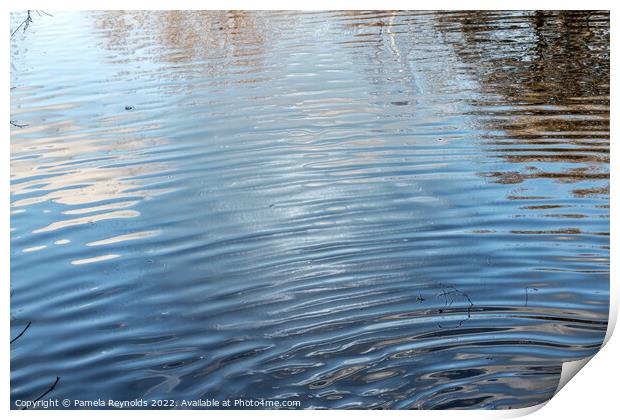Ripples on a Lake with Plastic Wrap Filter Print by Pamela Reynolds