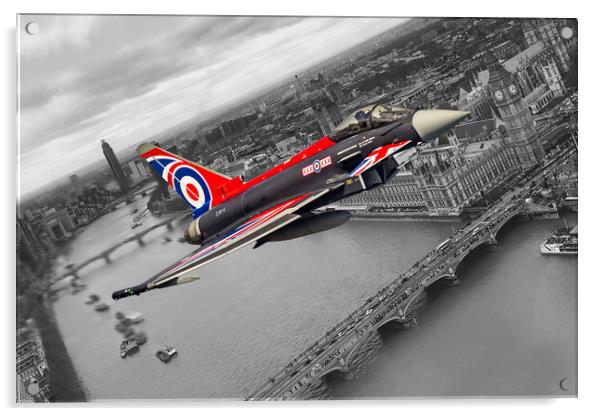 Backjack Over London Acrylic by J Biggadike