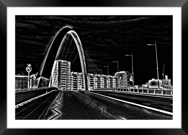 The Clyde Arc Glasgow Framed Mounted Print by Allan Durward Photography