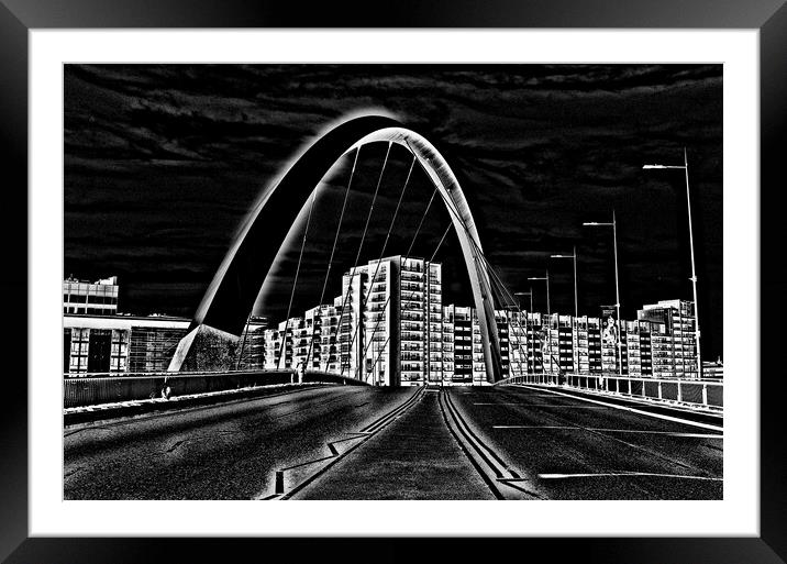 Glasgow Squinty bridge Framed Mounted Print by Allan Durward Photography