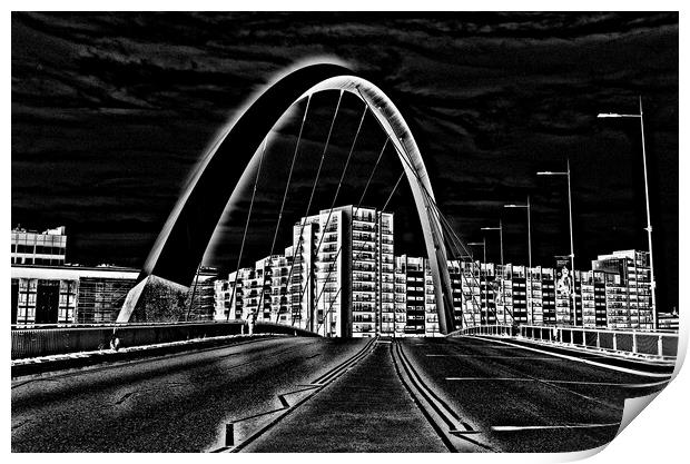 Glasgow Squinty bridge Print by Allan Durward Photography