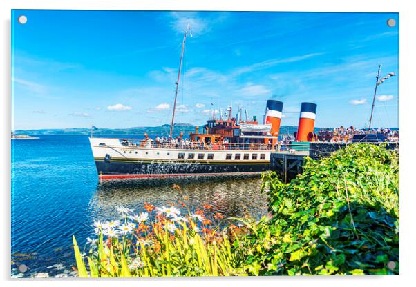 PS Waverley in Tarbert Acrylic by Valerie Paterson