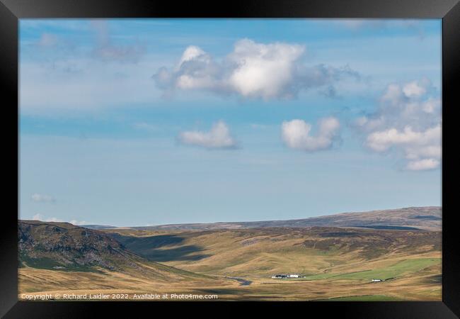 Cronkley Scar and Widdybank Farm, Teesdale Framed Print by Richard Laidler