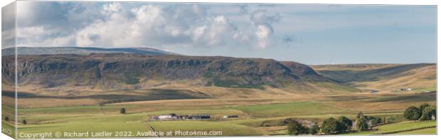Cronkley Scar to Widdybank, Teesdale Panorama Canvas Print by Richard Laidler