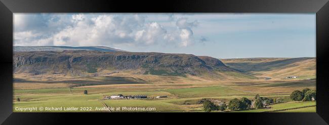Cronkley Scar to Widdybank, Teesdale Panorama Framed Print by Richard Laidler