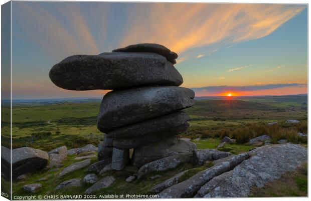 The Cheesewring Bodmin Moor Canvas Print by CHRIS BARNARD