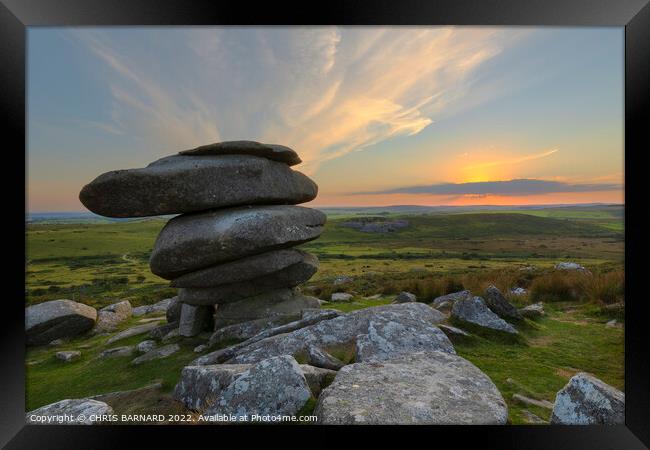 The Cheesewring Bodmin Moor Framed Print by CHRIS BARNARD