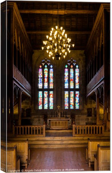 Chapel of the Dukes of Braganza Palace  Canvas Print by Angelo DeVal