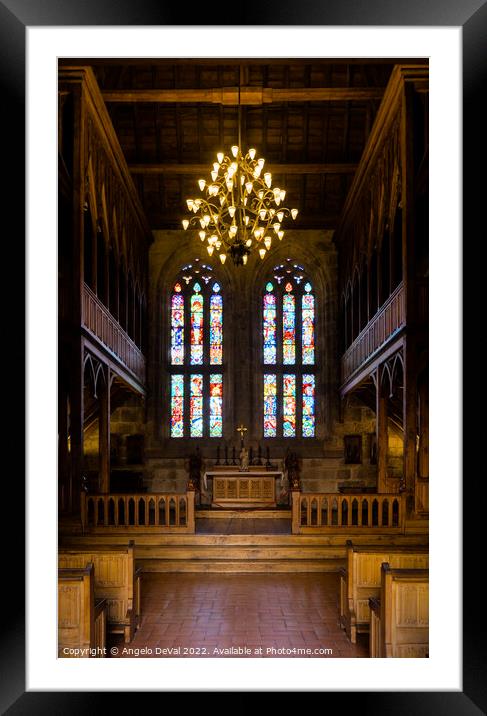Chapel of the Dukes of Braganza Palace  Framed Mounted Print by Angelo DeVal