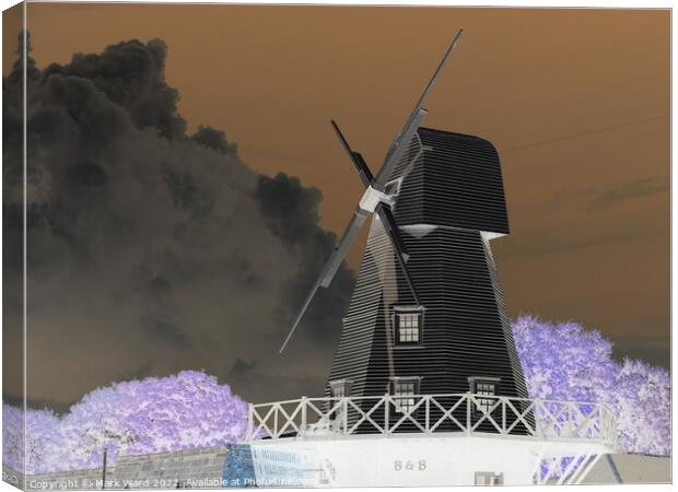 Rye Windmill Inverted Canvas Print by Mark Ward