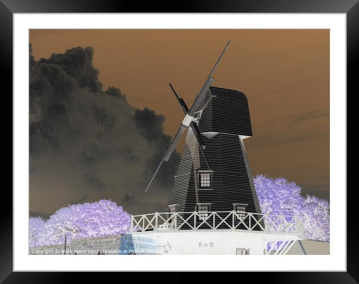 Rye Windmill Inverted Framed Mounted Print by Mark Ward