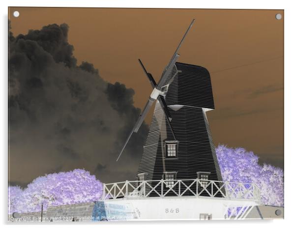 Rye Windmill Inverted Acrylic by Mark Ward
