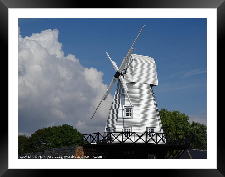 The Windmill in Rye. Framed Mounted Print by Mark Ward