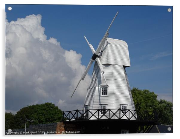 The Windmill in Rye. Acrylic by Mark Ward