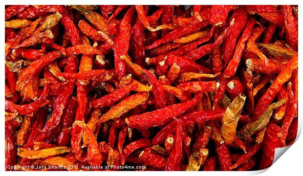 Red Hot Chilies Print by Jaya Sharma
