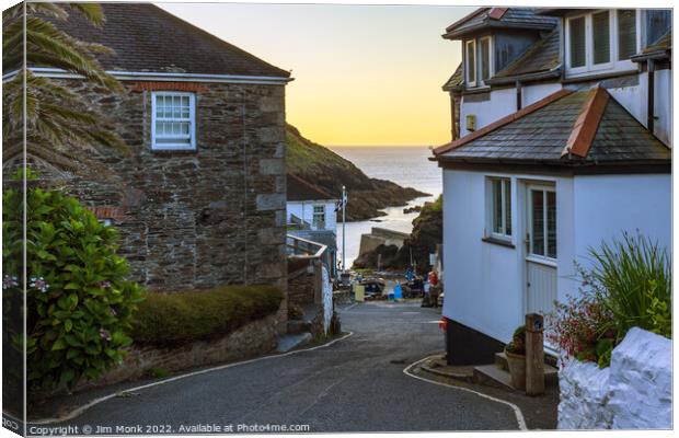 View to the Harbour, Portloe Canvas Print by Jim Monk