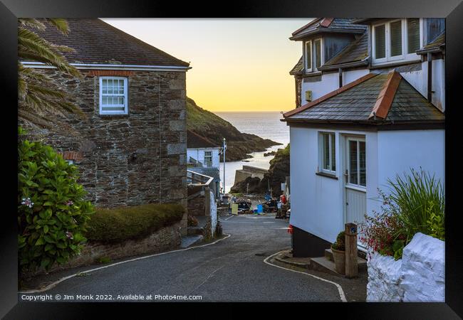 View to the Harbour, Portloe Framed Print by Jim Monk