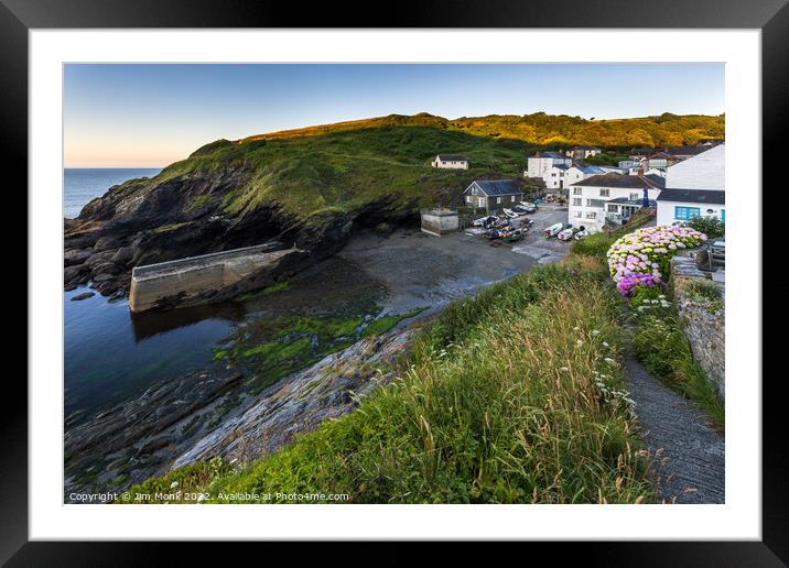 Walking in to Portloe Framed Mounted Print by Jim Monk