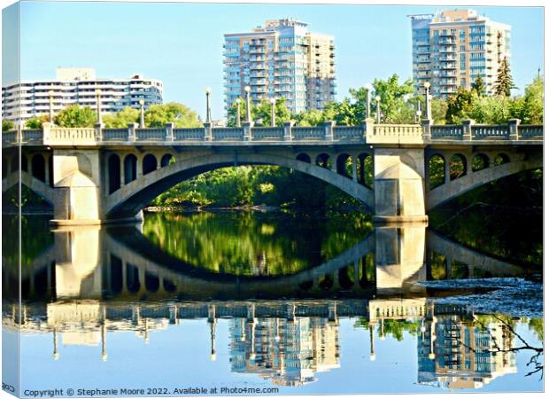 Rideau River Reflections Canvas Print by Stephanie Moore