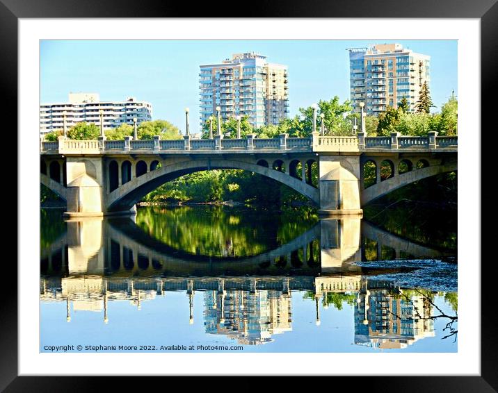 Rideau River Reflections Framed Mounted Print by Stephanie Moore