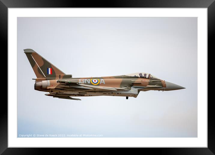 Eurofighter Typhoon Framed Mounted Print by Steve de Roeck