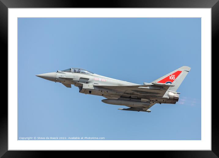 Royal Air Force Eurofighter Typhoon Framed Mounted Print by Steve de Roeck