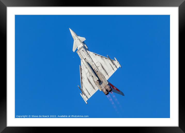 Royal Air Force Eurofighter Typhoon FGR4 Framed Mounted Print by Steve de Roeck
