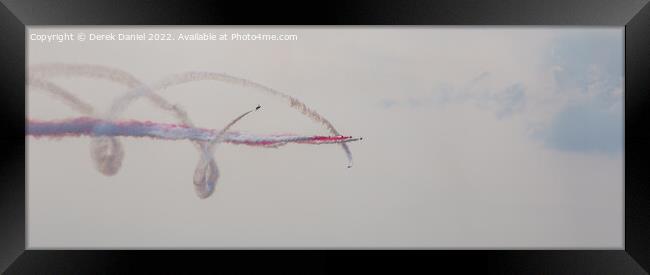 Red Arrows Bournemouth Air Show 2022 Framed Print by Derek Daniel
