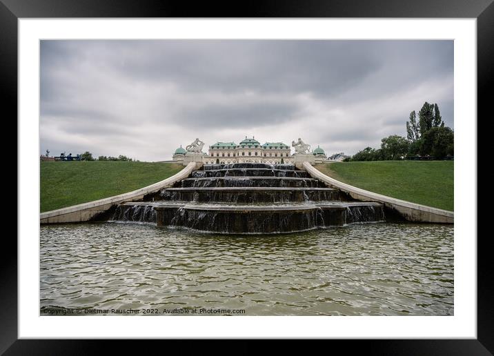Cascade Fountain at Belvedere Palace, Vienna Framed Mounted Print by Dietmar Rauscher