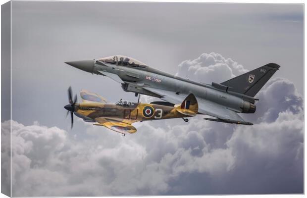 Typhoon and Spitfire Canvas Print by J Biggadike