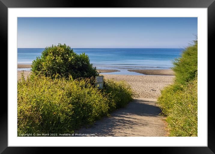 Path to Pendower Beach Framed Mounted Print by Jim Monk